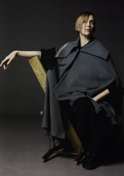 dustulator:   Hannelore knuts in Knuts About Yohji shot by Paul Wetherell for Ponystep S/S 2011