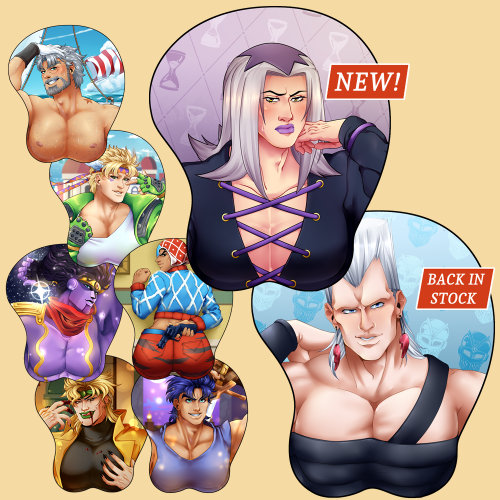 Abbacchio is finally up for preorder!Polnareff is back in stock in preorder!Every other mousepad is 