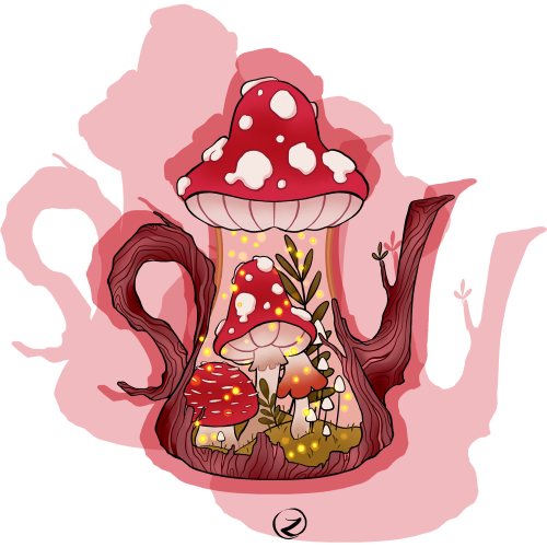 Mushroom Purse &amp; Tea Pot