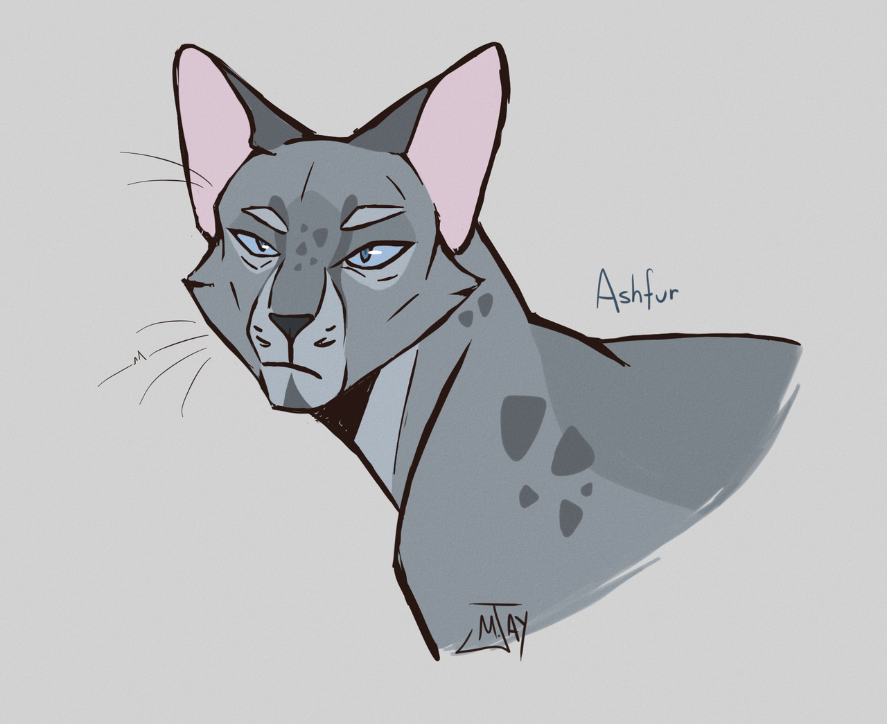 AI Art: Ashfur (Warrior cats) by @Amka_aXed