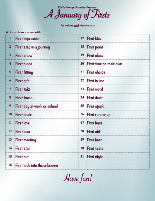 The Prompt Theme For January 2024 Is A January Of Firsts!