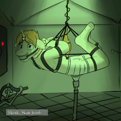 &ldquo;Hhreh, hhreh, hrreh&hellip;&rdquo; Noble Cause gave a half hearted chuckle of defeat as he felt his undies being tugged by the crotch.  There wasn&rsquo;t much he could do but let what ever was in that dark room do as it pleased, he&rsquo;d already