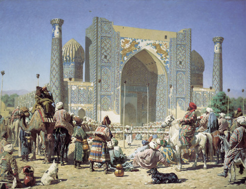 artist-vereshchagin: Triumph, Vasily VereshchaginMedium: oil,canvas