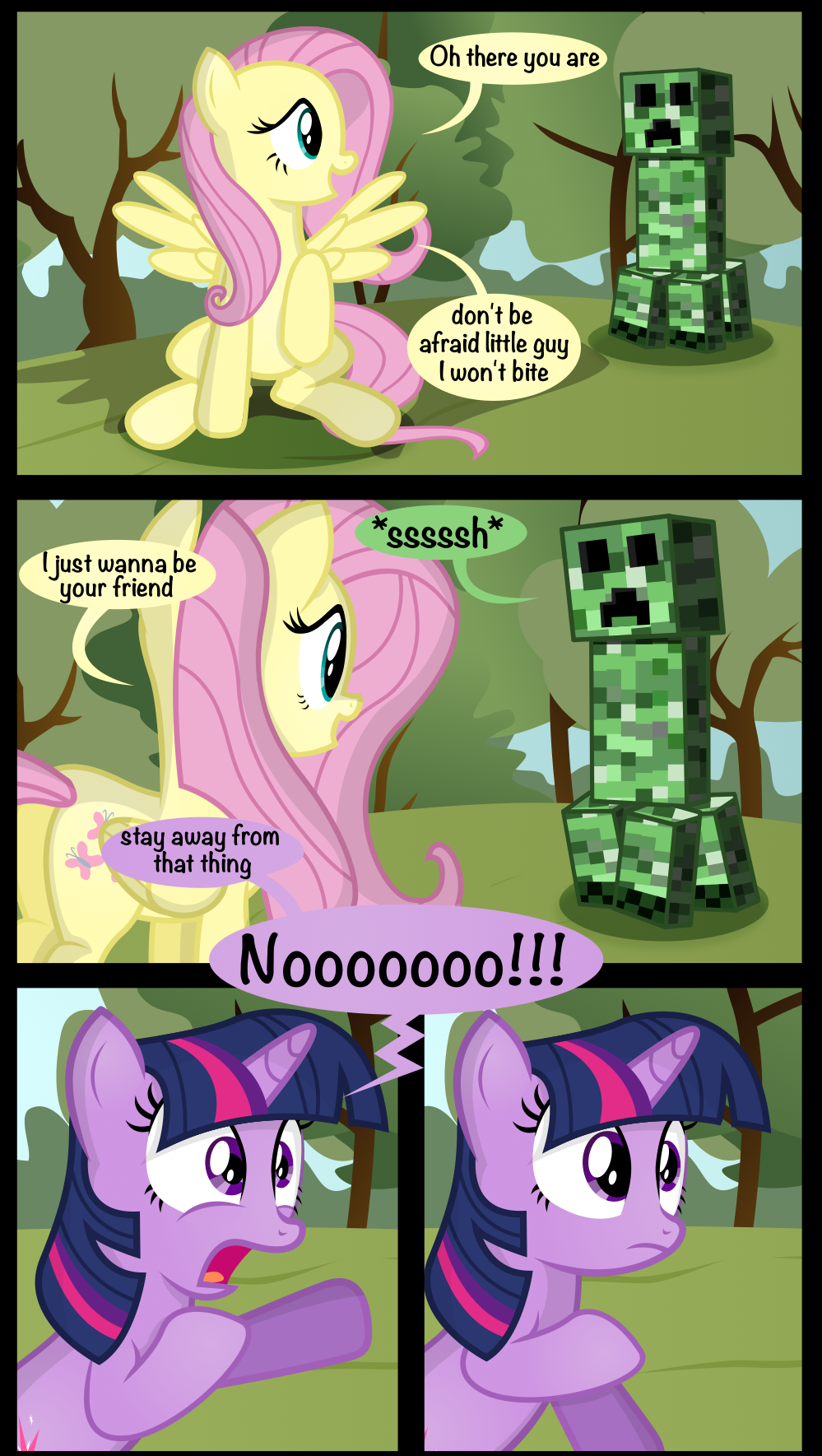 madame-fluttershy:  Creeping around. by *Coltsteelstallion  X3