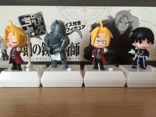 fma-merchandise:↳ Fullmetal Alchemist Chibi Voice Figures. (All nine figures say a phrase recorded b