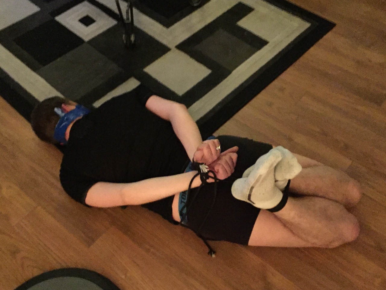 sockgagged32:  Had another great experience with a friend! Ropes were very tight,