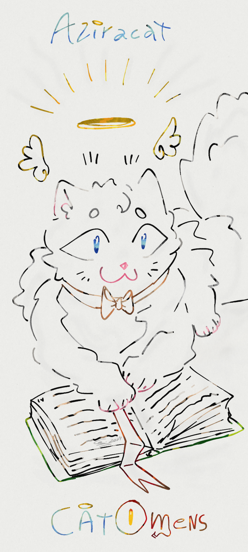 Cat Omens (Cartoon) AU Aziraphale!