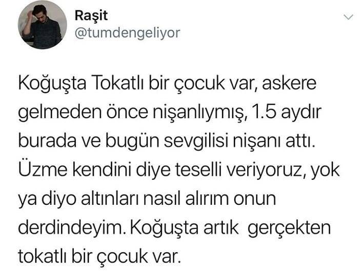 Koğuşta Tokat'lı bir çocuk...