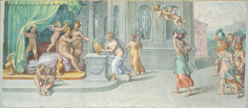 hildegardavon:Attributed to Siciolante Girolamo, 1521-1575Offer in Vertumno and Pomona, n/d, fresco,