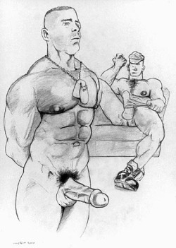 gayeroticartarchive:  art by Manflesh 