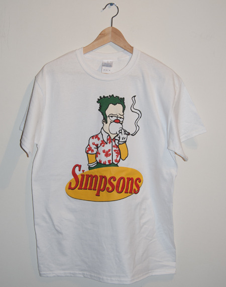 Krusty Kramer teeNow available in the Four Finger Press shop