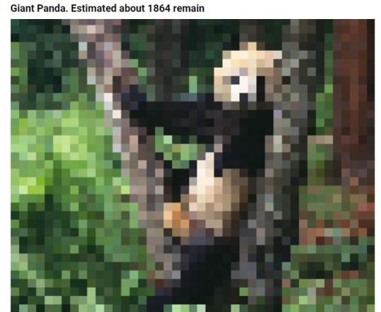 These Pics Are Composed Of As Many Pixels As There Are Animals Still Alive In These Species