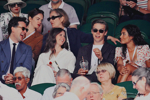 Felicity Jones & Will Poulter at Wimbledon in 2019