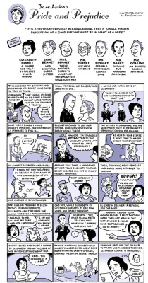 explore-blog:  Upon its 200th birthday, another comic synthesis of Pride and Prejudice, this one by artist Jen Sorensen for NPR. Complement with the The Graphic Canon – literary classics reimagined as comics.