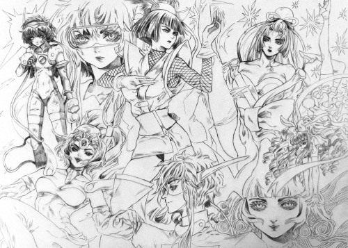 I’m still in love with CLAMP’s character design for Angelic Layer. The angels, especially, they all 