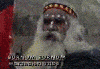 kropotkindersurprise:January 26 1988 - Burnum Burnum plants the Aboriginal flag at the cliffs of Dov