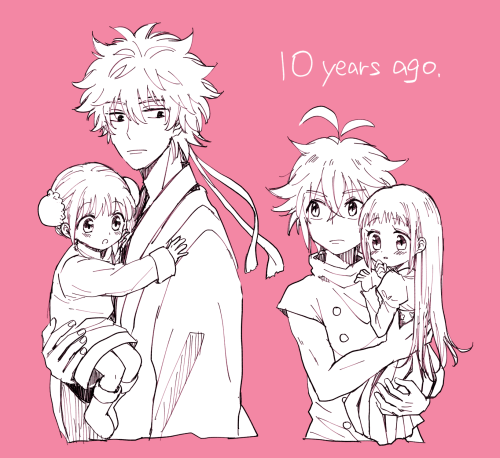 ginkagu(gintama) x melizabeth(7ds)  10 years ago of my favorite couples.