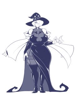 tsudanym:  Decided I’m gonna bring back this witch for October. Edit:  I fixed the transparency issue when you click her xP