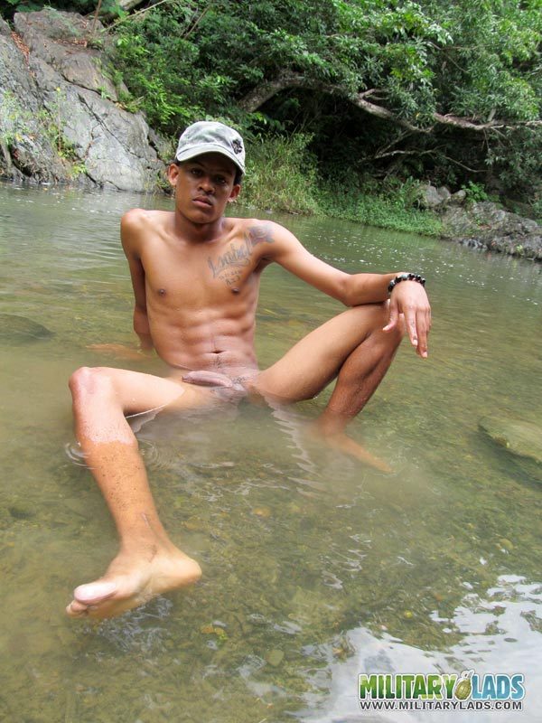 militaryboysblog:  Nude soldier boasts his wet rod and buns view all free photos