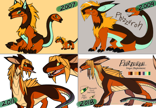 This isn’t the usual format for this meme from twitter, but the best way I can measure my own growth is comparing art of my OCs – most which were created this past decade.
First three for the humans (or human-like, since all of them are pokemon...