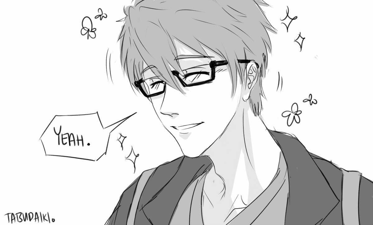 tatsudai:  doodled my favorite scene from porrimicide ‘s soumako tokyo univ fic