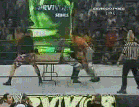 Good old days of hardcore tag team wrestling.