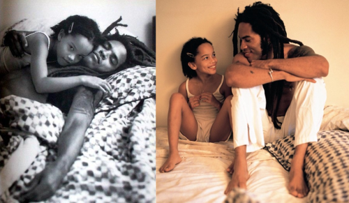 securelyinsecure:  Lenny & Zoe Kravitz  You will always be the greatest gift that God ever gave me. (x)  