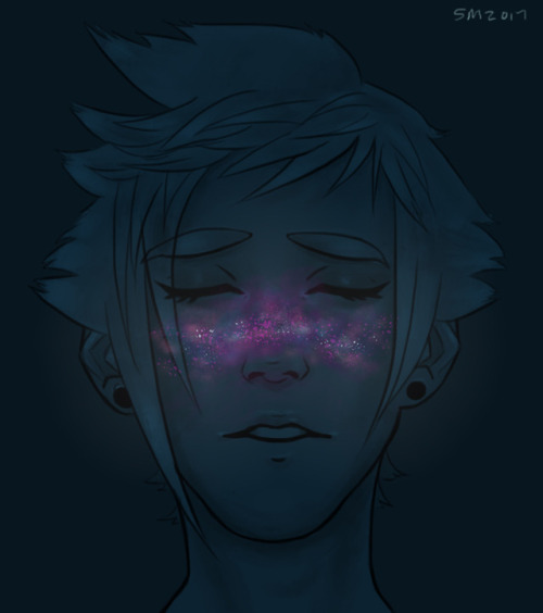 ohgeezitssam-art:  “starlight” prompt from discordnot r e a l l y starlight but im love his freckles