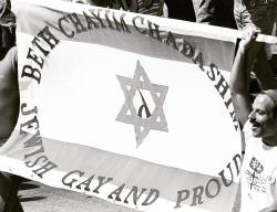 lgbt-history-archive:  Happy Rosh Hashanah! L'Shana Tova! Picture: “BETH CHAYIM CHADASHIM – JEWISH GAY AND PROUD,” Christopher Street West Parade, West Hollywood, California, June 1979. Photo by Bob Finney, from the collection of @lgbt_history.