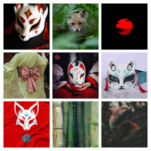 Green and Red Kitsune moodboard~ ^^For an anon~ Hope you like the look!Want one? send an ask!! -mod 