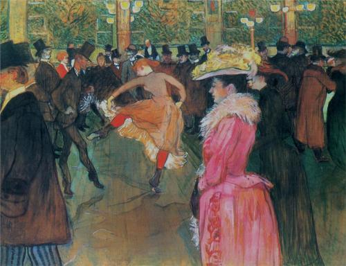 catmota:  At the Moulin Rouge, The Dance  Henri de Toulouse-Lautrec  (1864 - 1901) available at Amazon.com 