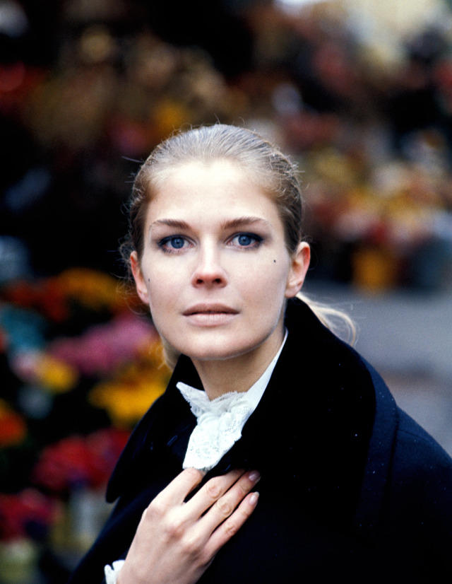 Candice Bergen photographed by Bob Willoughby in Paris, 1968.