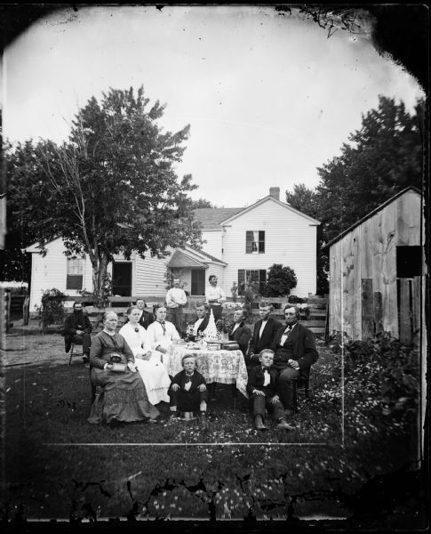 facesofthevictorianera:  (via Family near Farm Building | Photograph | Wisconsin Historical Society)