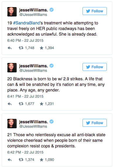 salon:  Read Jesse Williams’ epic Twitter essay on police racism