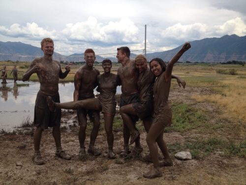 Mud volleyball fun