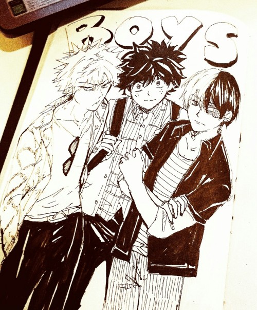 ask-knucklesandno1hero:  paa-kaa:  BOKU NO HERO SKETCHES! i did for my instagram All those cliff han