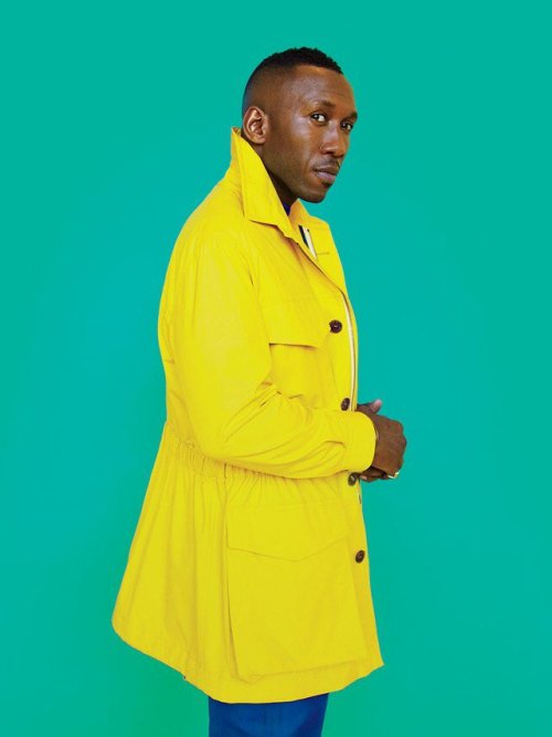 sinnamonscouture:Moonlight Star Mahershala Ali Invents the Color Yellow for GQ Style 