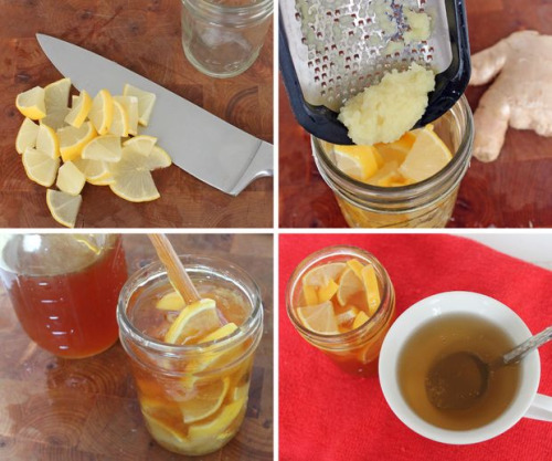 3 ingredient Home Cold/Flu Remedy!-Lemons-Ginger-Honey(plus whatever drink you want to add it to, un