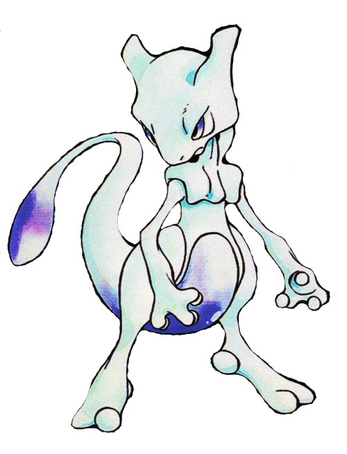 pokemon-photography:Transparent Mewtwoart by Ken Sugimori