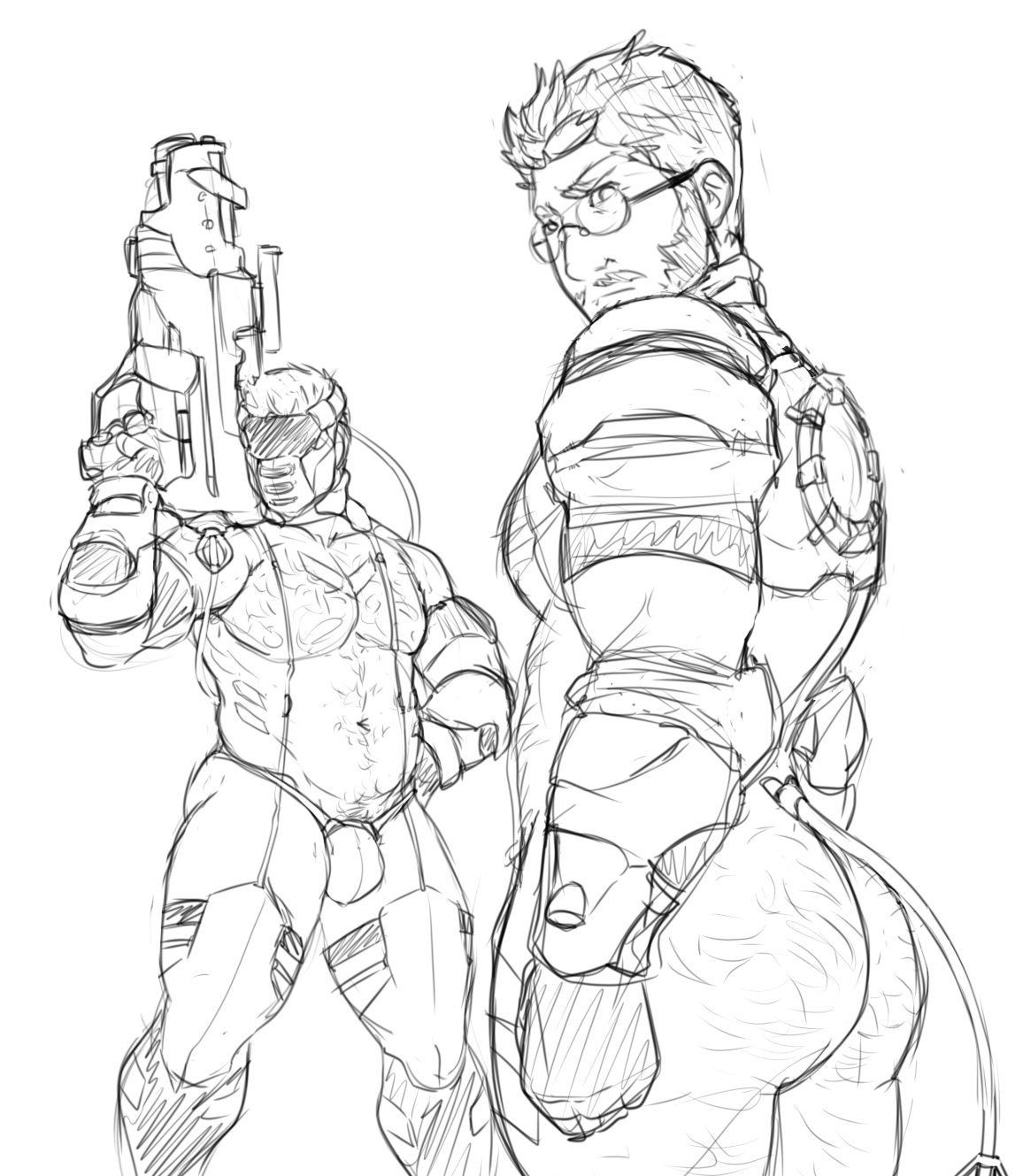 nocoe-pron:  still in that skimpy sci-fi oufit mood. This time I drew some older,