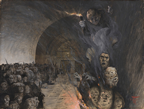 thunderstruck9:Manuel Orazi (Italian/French, 1860-1934), Scène de bûcher au Moyen-Âge [Pyre Scene in
