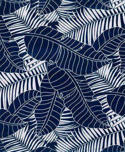 indigodreams:  Japanese Indigo Katagami Fabric,  Palm Leaves