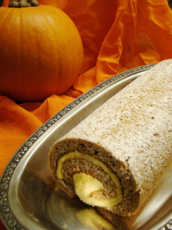 veganfeast:  Pumpkin Kreme Roll on Flickr.