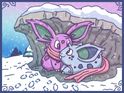 abgallery: its-a-me-lydi:  Mi novio es rosa. Merry Christmas :)  Reminds me of the days the anime used to make Nidoran cute. This is great!  &lt;3