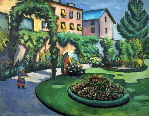 Garden Scene, August Macke, 1911