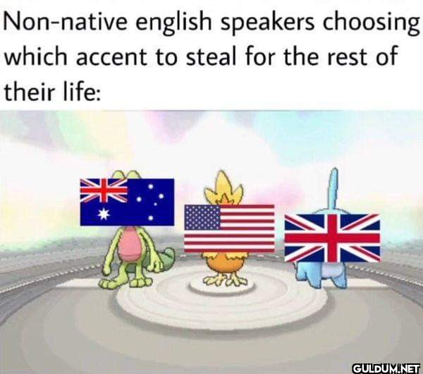 Non-native english...