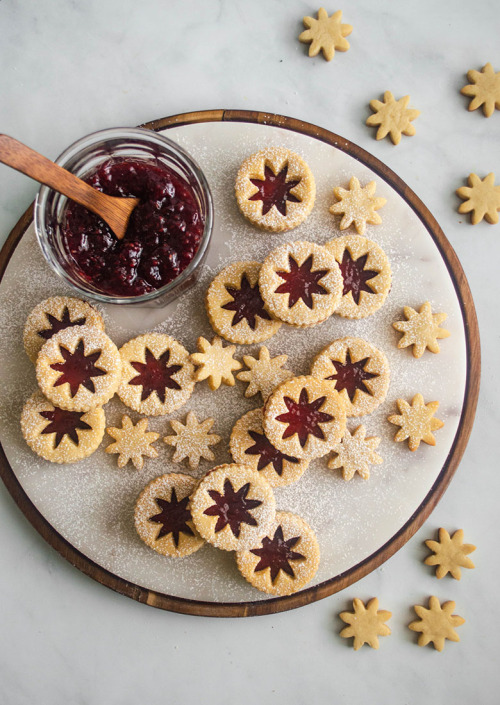 fullcravings:  Raspberry Linzer Cookies