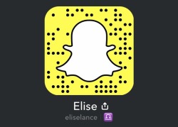toulouseclouds:  Add me on snapchat use the code or  My username is; Eliselance!   … send nudes ?¿  You might be lucky and get one back :0