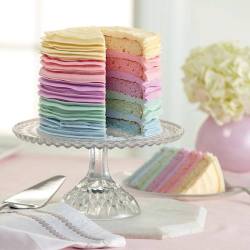 foodiebliss:  Wilton Spring Colors 5-Layer CakeSource: A.C. Moore