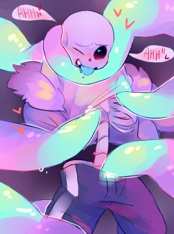 joah:  Art trade for the fantabulous @subcas! Their Sans is the best Sans *puts hands together* thank you sin lord for the gift.  This was too much fun, I- *coughs out blood* Thank you so much for doing an art trade with me!! Hope you like it, ahhHH!